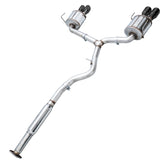 AWE Touring Edition Exhaust for VA STI / GV WRX / GV STI Sedan - Diamond Black Quad Tips (102mm) - out of package